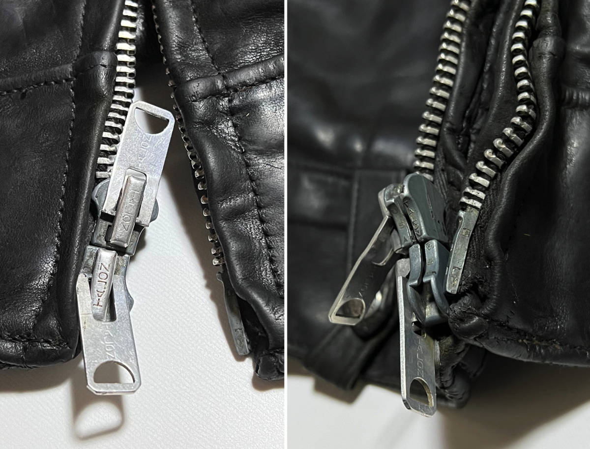 40s 50s SPORT TOGS Leather Jacket V talon ポニー ホースハイド