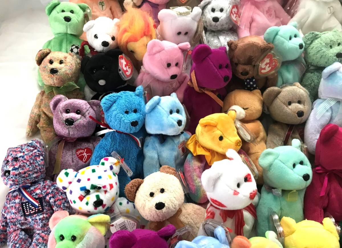 大量セット②クマ まとめて46体 Ty Beanie Babies テディベア ◇Ty ぬいぐるみ 大量 ビーニーズ◇タグ付き美品 BEANIE BABIES BABY