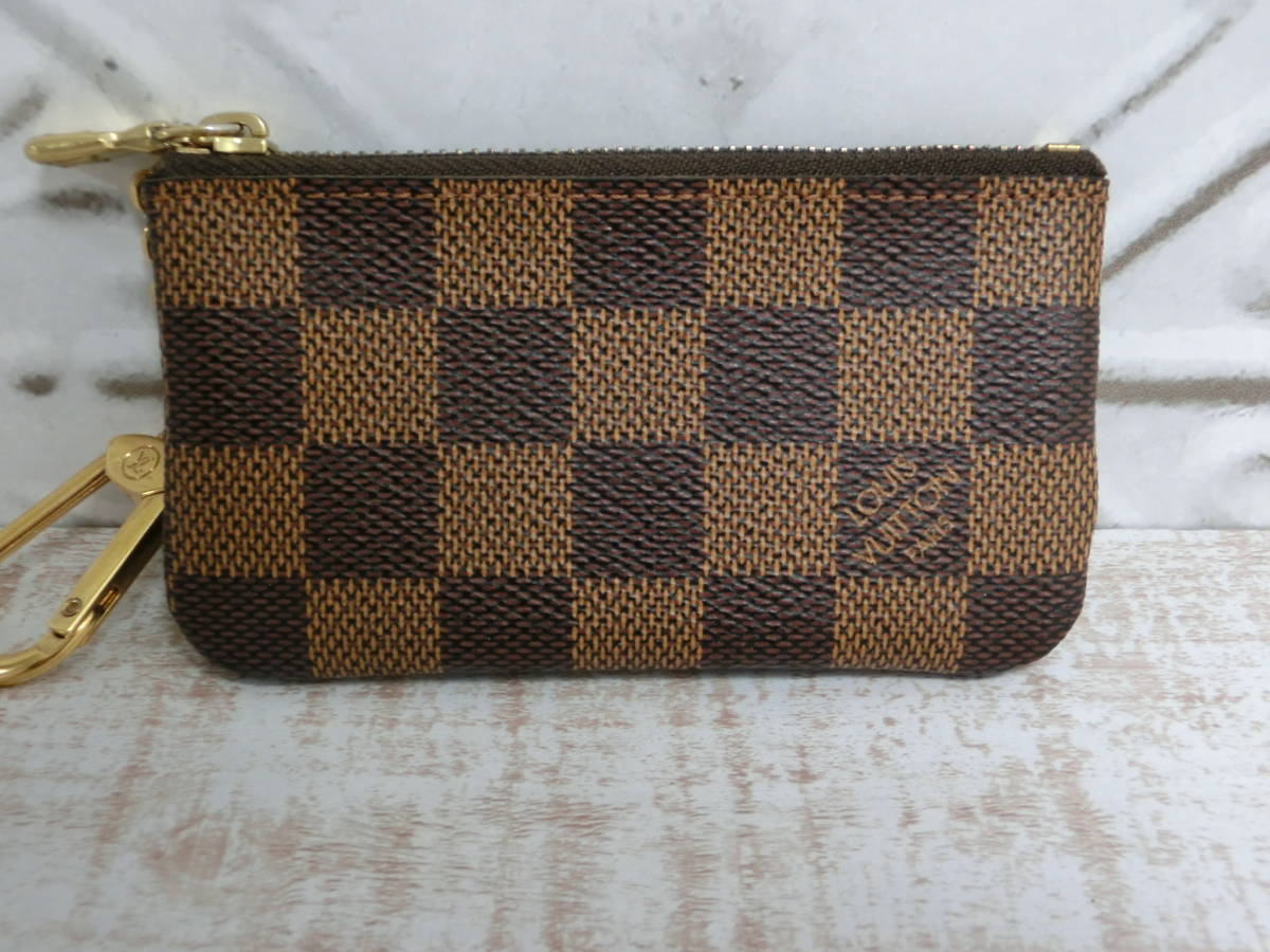 □c176 LOUIS VUITTON ルイヴィトン ダミエ ポシェット・クレ 小銭入れ 