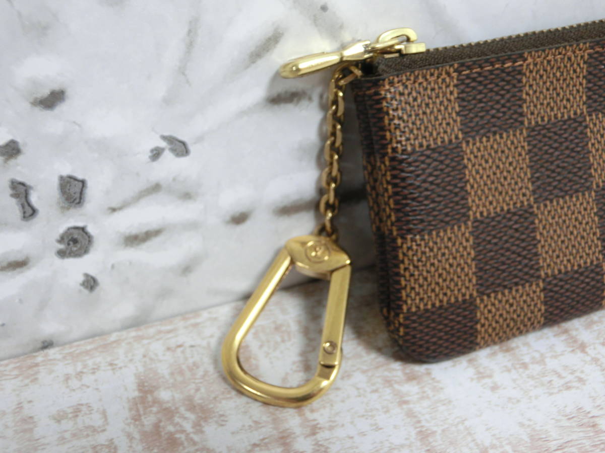 □c176 LOUIS VUITTON ルイヴィトン ダミエ ポシェット・クレ 小銭入れ 