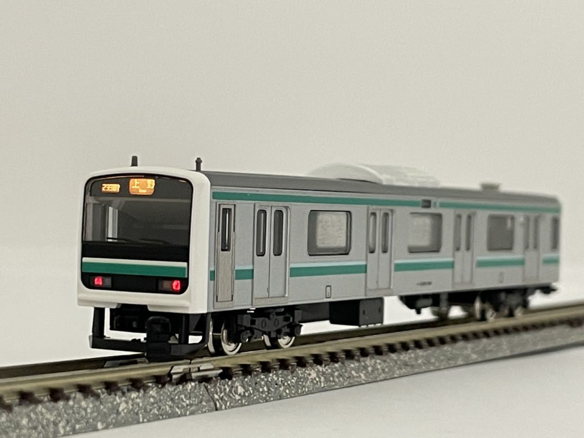 JR E501系通勤電車セットA 7両　tomix ライト点灯動力動作確認済 TOMIX 92705 JR E501系通勤電車7両セット A ばらし クハE500-1001
