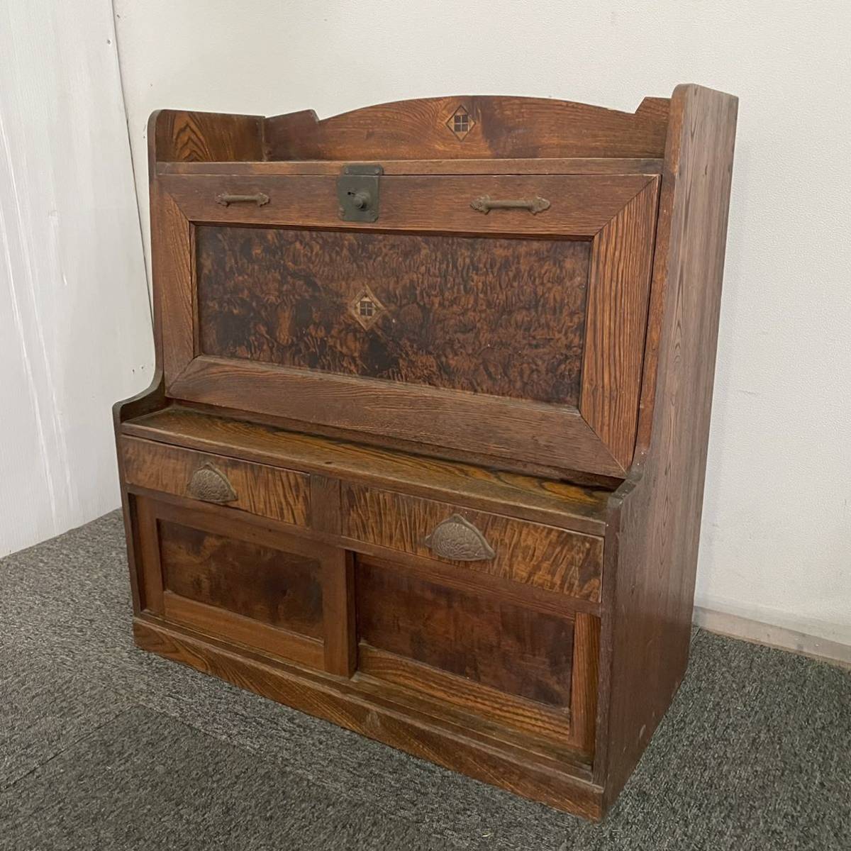 ☆ 民芸家具 ライティングビューロー 流氷 89-008 民芸家具