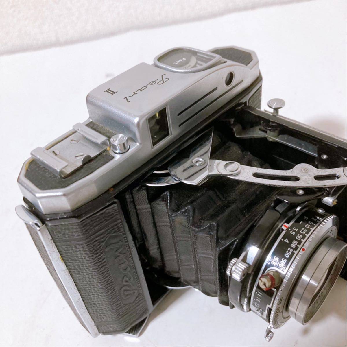 希少名機 小西六 Pearl III 蛇腹カメラ Hexar 75mm f3.5 Konica