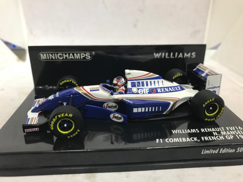 PMA ミニチャンプス 417940702 ウィリアムズルノー FW16 N.マンセル F1