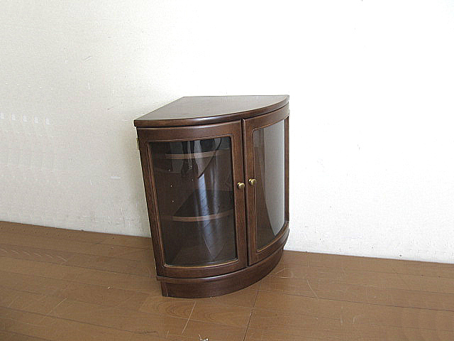 Karimoku カリモク 木製コーナーキャビネット 三角コーナーラック
