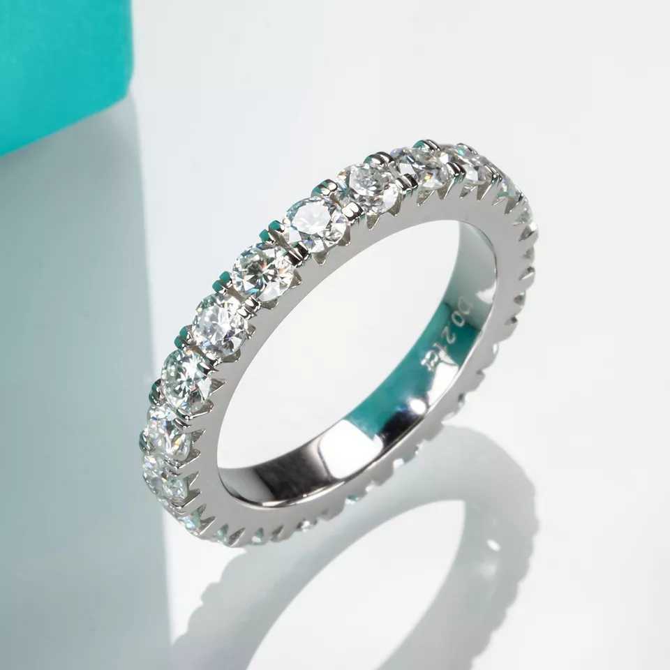 Total 2ct～2.2ct モアッサナイト フルエタニティリング 3mm