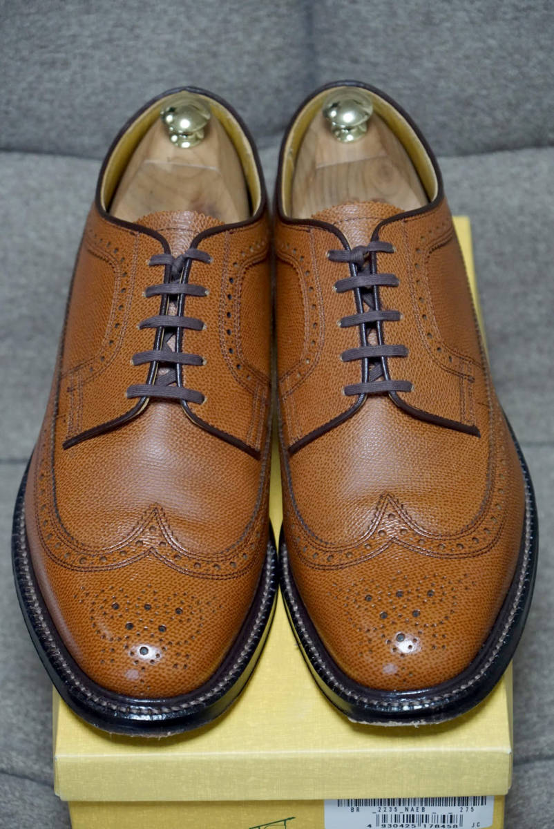 【極美品】REGAL インペリアルグレード 2235 ウィングチップ シボ革 茶 □Regal Imperial Grade ウイングチップシューズ 2235 茶系 27.5