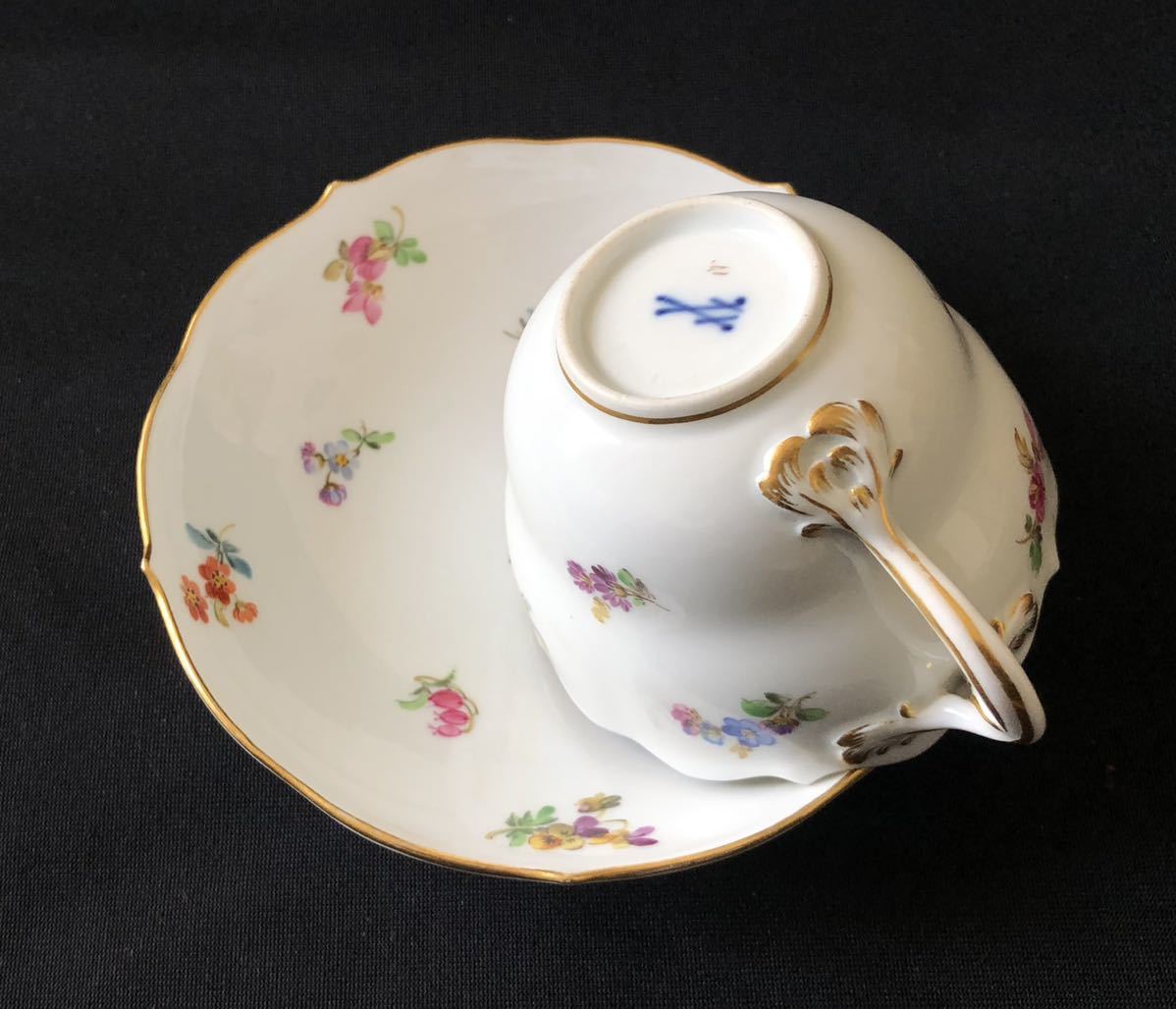 マイセン 散らし小花 カップ&ソーサー 1級品 Meissen マイセン 散らし小花 カップ&ソーサー 1級品 Meissen