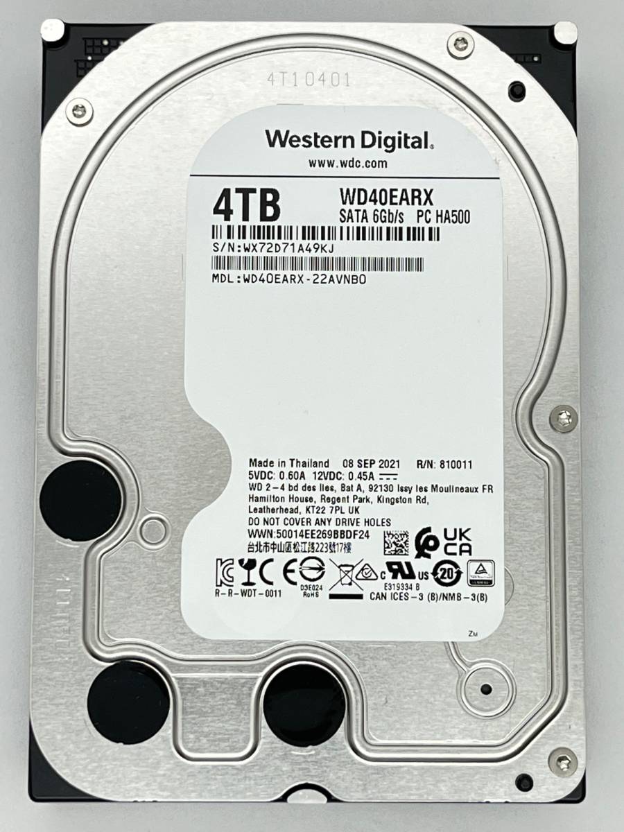 ににに様 送料無料】☆ 4TB ☆ WD40EARX 【使用時間：24h】 Western