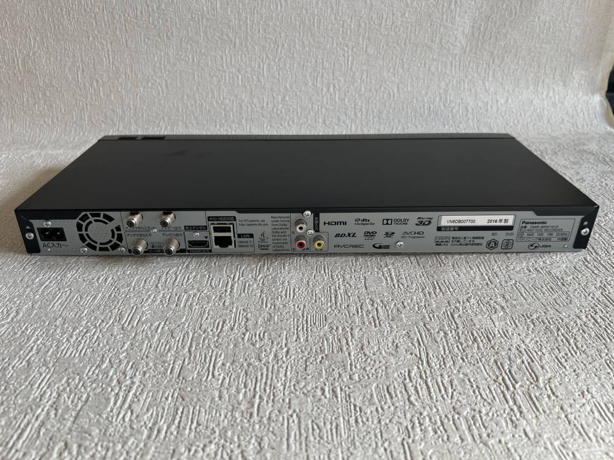 ☆ Panasonic DMR-BRW1010 / 1TB / 4K / ハイレゾ（2016年製