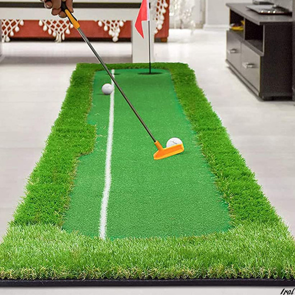 スポーツ別 ゴルフ練習パターマット グリーン 特大サイズ 練習 上達