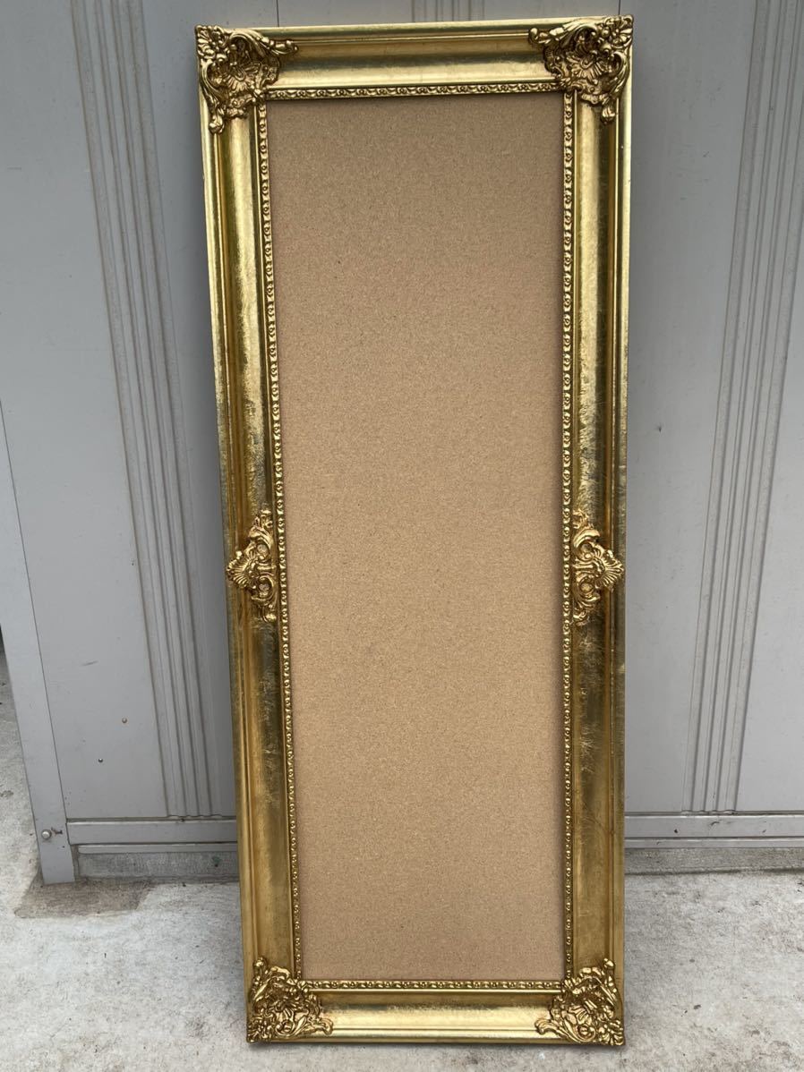 ゴールドフレーム大型額縁53x134㎝ 古道具 アンティーク 油彩水彩
