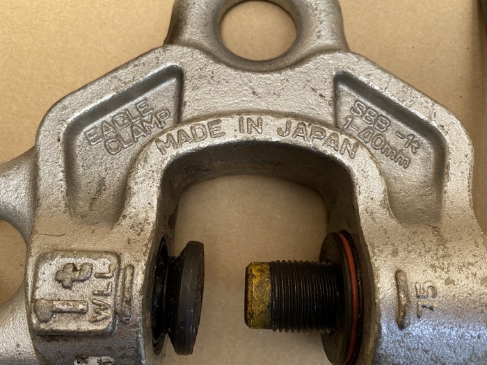 最新作，高品質 #2個セット【実動品 イーグルクランプ EAGLE CLAMP 鉄工用 ねじ式 全方向クランプ SBB-1 /1-40ｍｍ 1t 鉄工 溶接】M06240