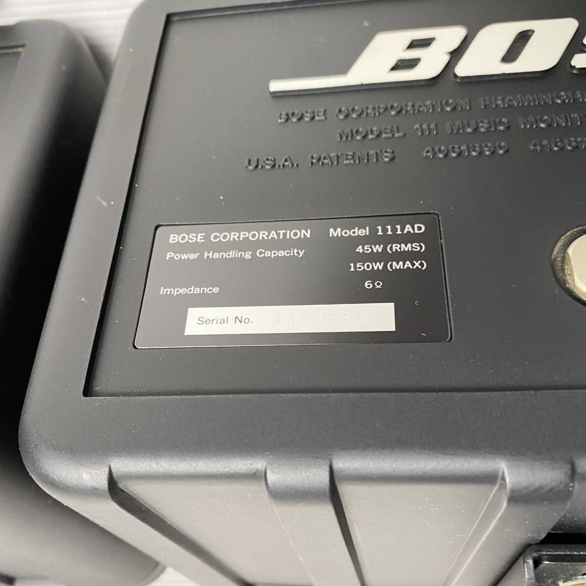 BOSE スピーカー 111AD 左右ペア シリアル連番 BOSE スピーカー 111AD 左右ペア シリアル連番 Yahoo