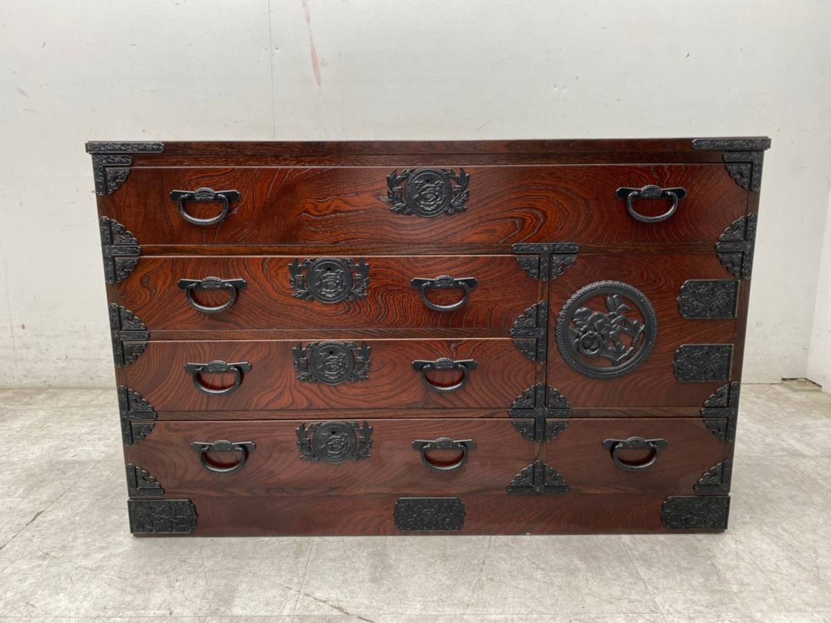 江戸 整理箪笥 時代箪笥 GMET223○青木産業 和 欅材 GMHS158A○青木産業