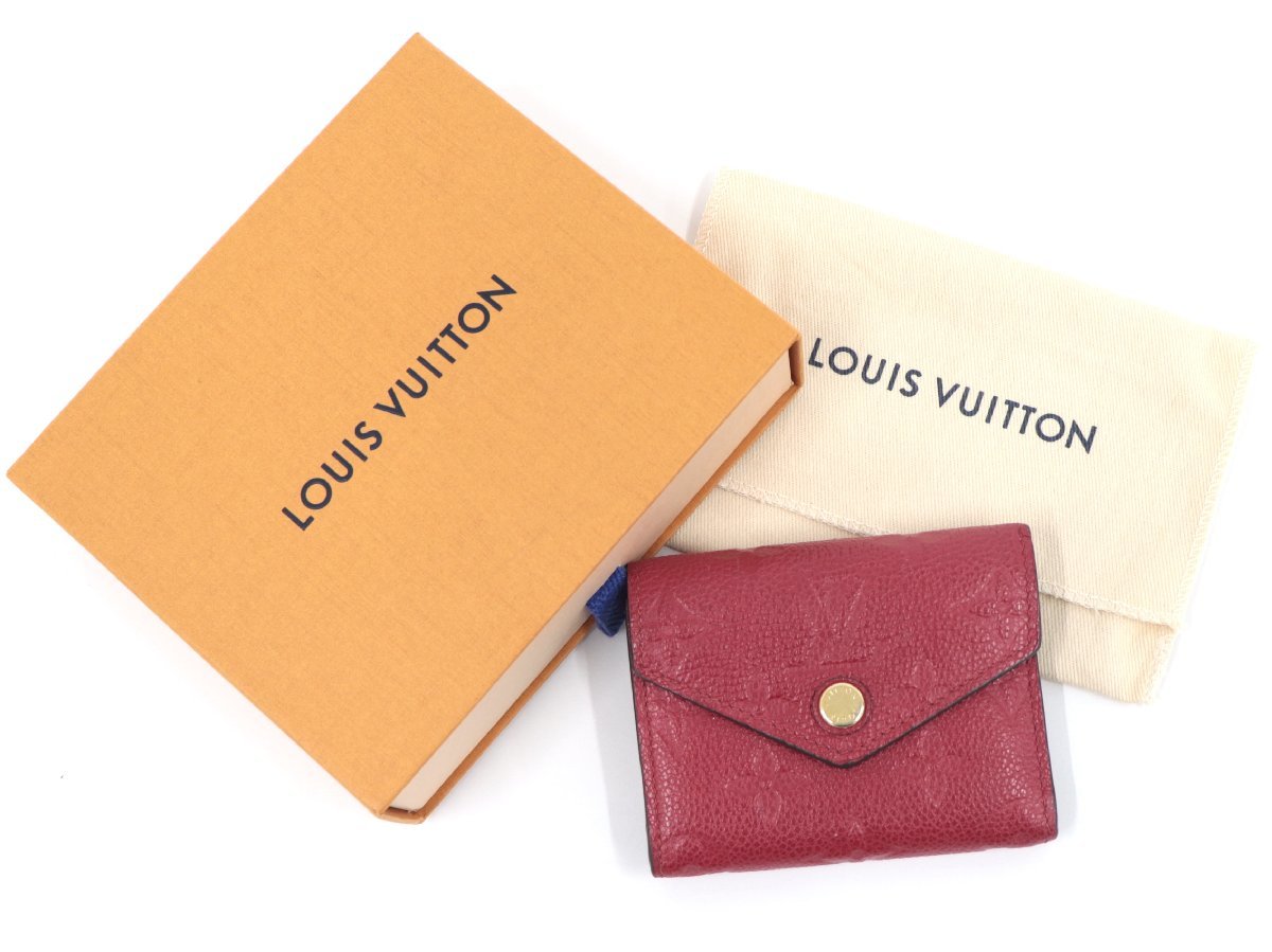 ○ルイヴィトン LOUISVUITTON ポルトフォイユ ゾエ 三つ折り財布 アン