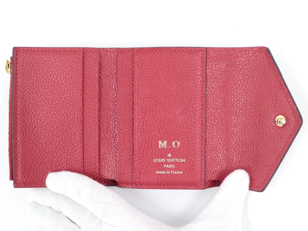○ルイヴィトン LOUISVUITTON ポルトフォイユ ゾエ 三つ折り財布 アン