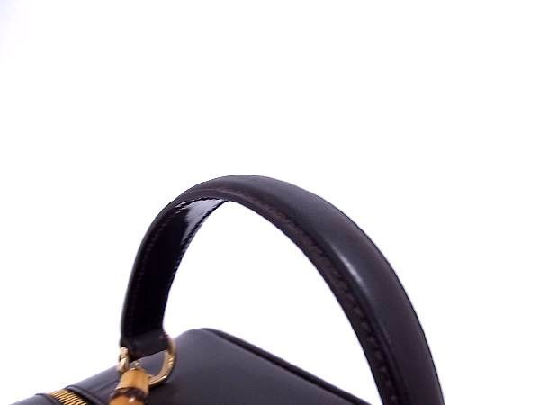 グッチ バンブー レディース オールド ハンドバッグ⁄レザー⁄BLK⁄000