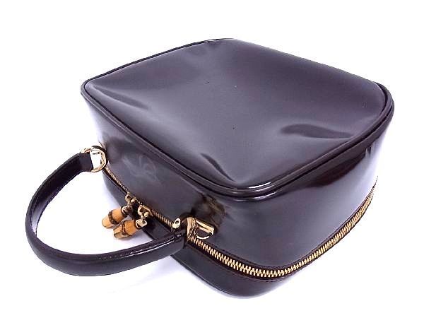 グッチ バンブー レディース オールド ハンドバッグ⁄レザー⁄BLK⁄000