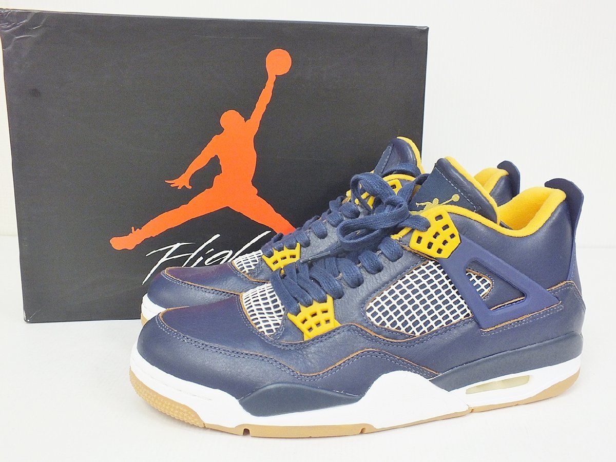 品質保証，豊富な 16A-46-062-1 NIKE AIR JORDAN 4 RETRO DUNK FROM ABOVE 308497-425 28.5cm ナイキ エア ジョーダン 4 レトロ ネイビー イエロー(28.5cm)｜売買されたオークション情報、yahooの商品情報をアーカイブ公開 - オークファ 28.5cm