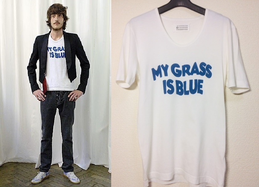 アーカイブ美品★07SSコレクション★ メゾン マルタン マルジェラ ⑩ Tシャツ 46 メンズライダースレザーディオールオムエイズ足袋ブーツ