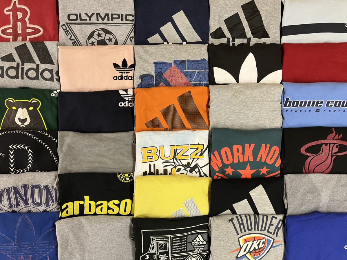 【100%新品，新品】 USA古着卸 アディダス 半袖 Tシャツ 30枚 セット まとめ売り 1円スタート 大量 卸売り アメリカ古着 プリント ロゴ バックプリント(Mサイズ)｜売買されたオークション情報、yahooの商品情報をア 男性用