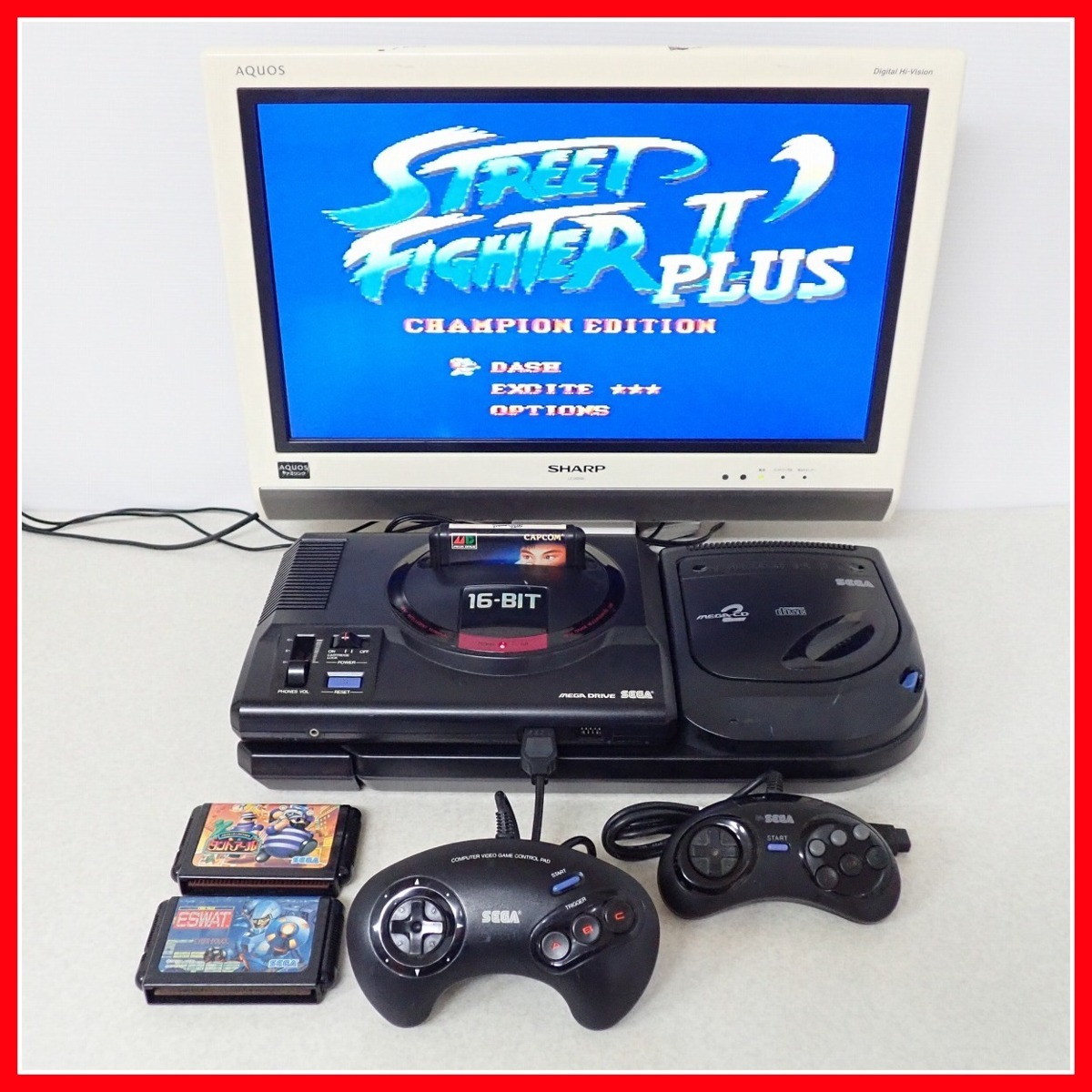 ☆動作品 MD メガドライブ MEGA DRIVE + メガCD2 MEGA-CD 2 + タント 