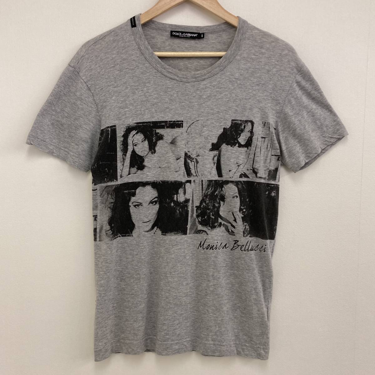DOLCE&GABBANA モニカベルッチ 半袖 Tシャツ グレー イタリア製 メンズ 