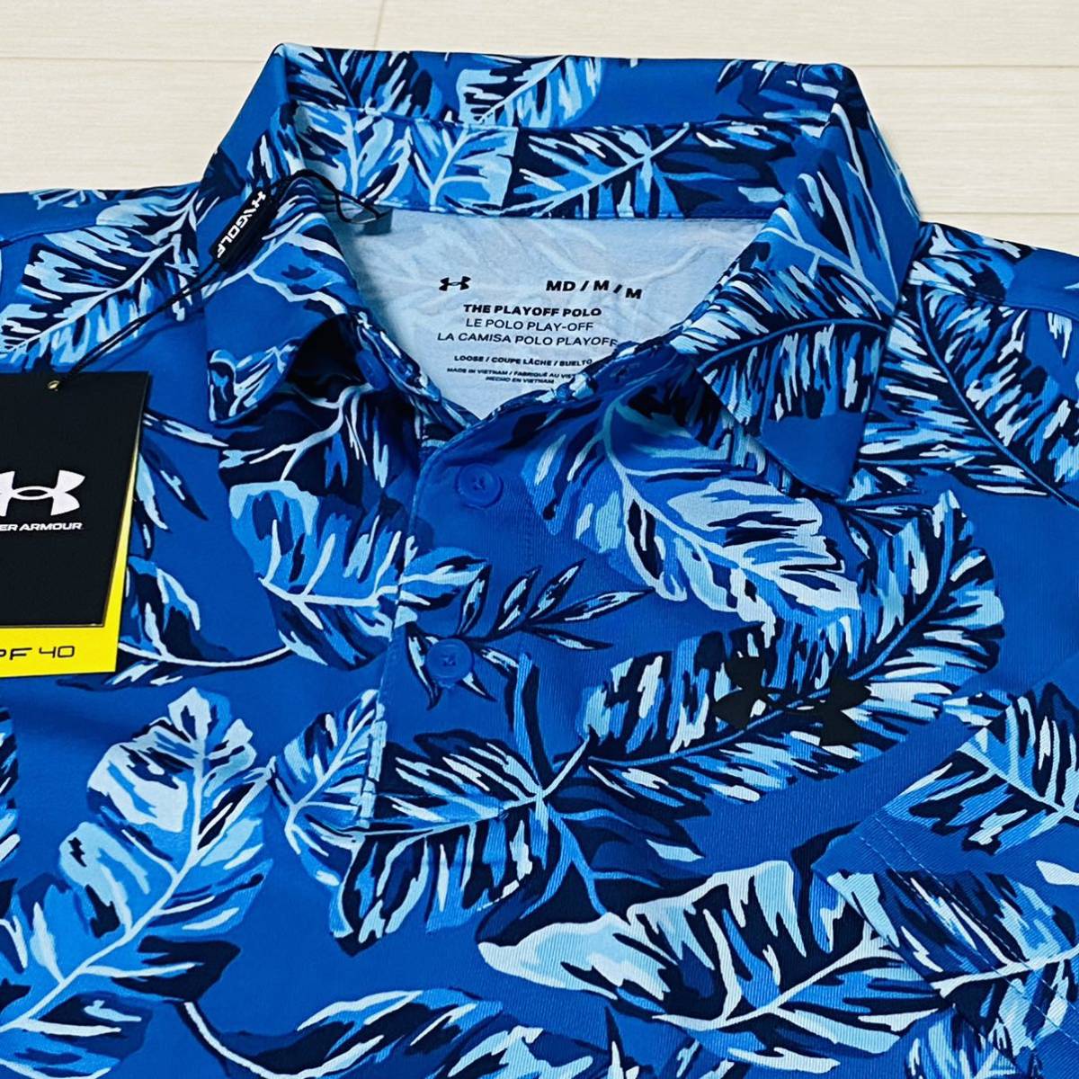  アンダーアーマー ゴルフ ボタニカル柄 UAプレイオフ 吸汗速乾 半袖ポロシャツ POLO 2.0 ブルー サイズXXL XO 送料198円(アンダーアーマー)｜売買されたオークション情報、yahooの商品情報をアー シャツ