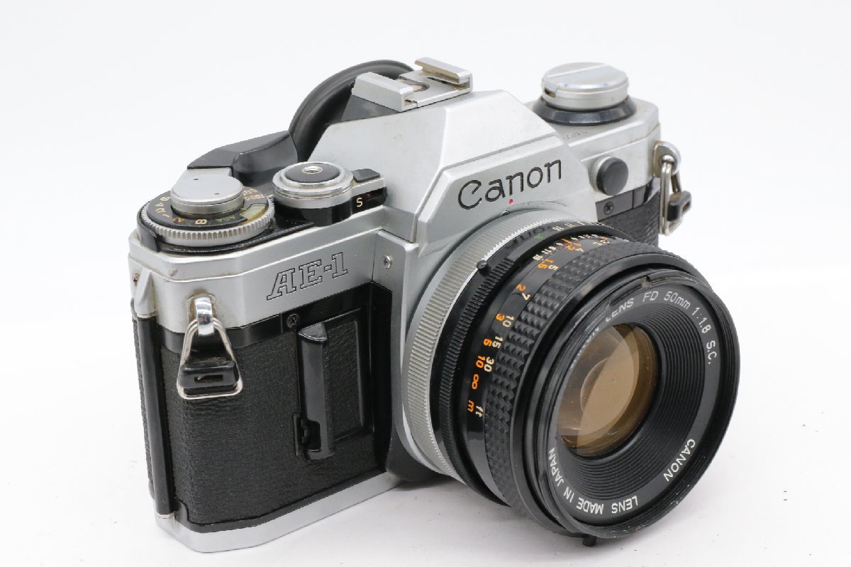 【完動品】　Canon AE-1 + FD 50mm S.S.C　動作確認済 ☆良品☆キャノン CANON AE-1 + FD 50MM F1.8 S.C.☆動作品 #2861S