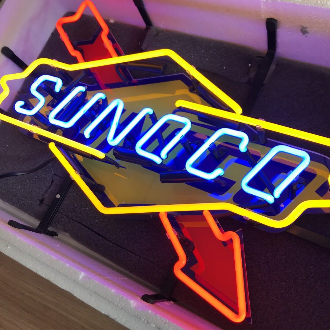 SUNOCO スノコ ネオンサイン 旧サン カンパニー 看板 ガレージ 送料