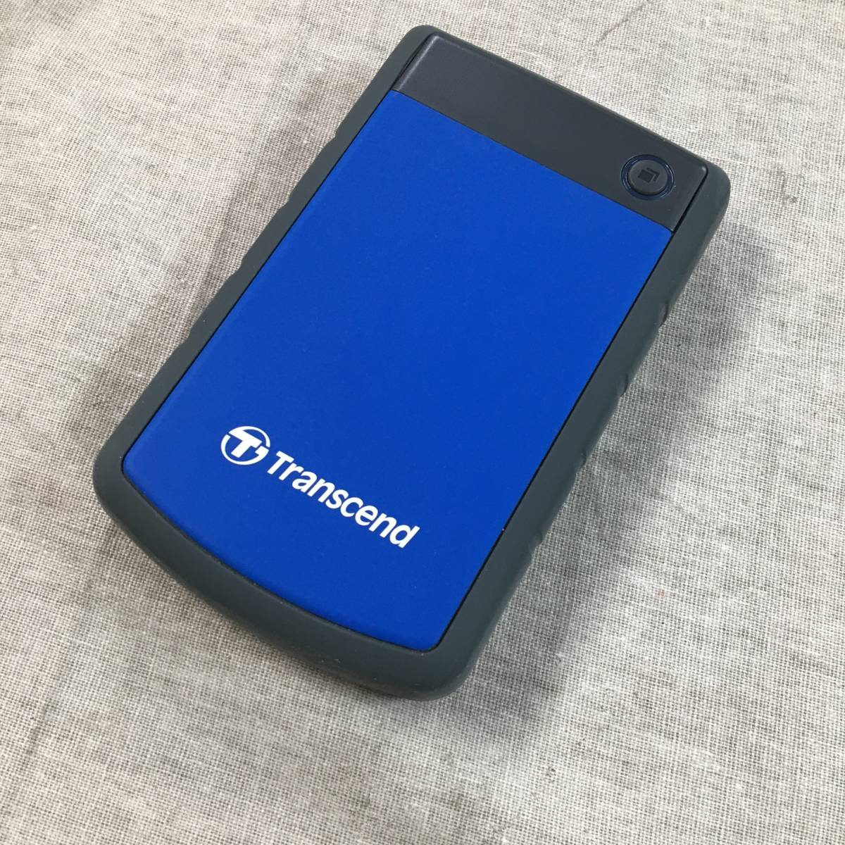 現状品 Transcend ポータブルHDD 4TB 耐衝撃 USB3.1 Gen1 TS4TSJ25H3B(ブルー)