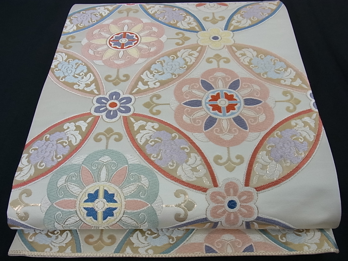  花美人着物 西陣 六通柄袋帯 唐織 七宝華文 九百錦 本金箔 逸品 et746(未仕立て)｜売買されたオークション情報、yahooの商品情報をアーカイブ公開 - オークファン 未仕立て