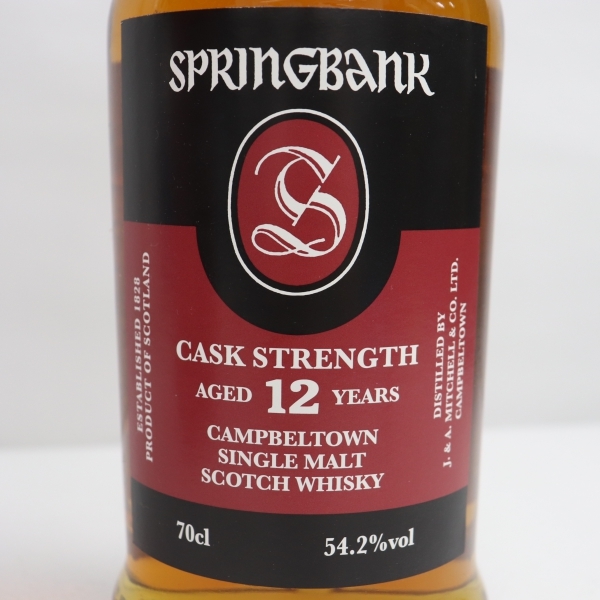 SpringBank（スプリング バンク）12年 カスクストレングス 54.2