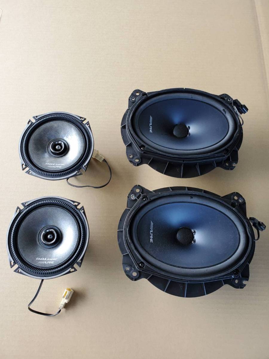 30プリウス用　　ALPINE　アルパイン　フロントスピーカー　SXS-69S　リアスピーカー　DDL-R17C　