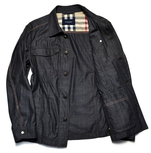 BURBERRY LONDON 裏チェック ジャケット 黒 38 M バーバリー 新品同様 