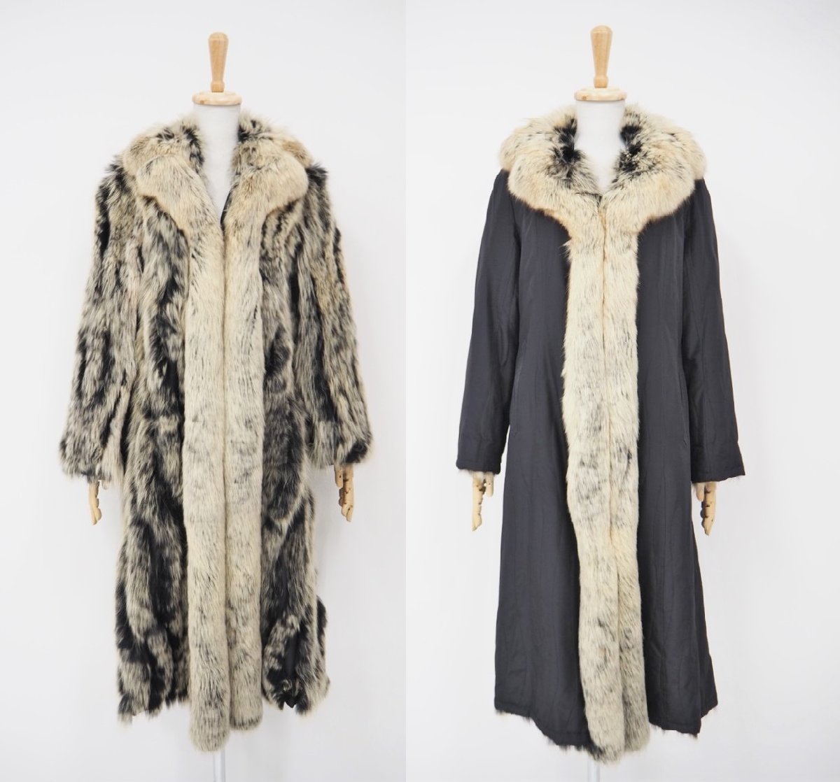 美品【 リバーシブル ☆ PARTINA 】高級毛皮 ブルーフォックス×シルク 