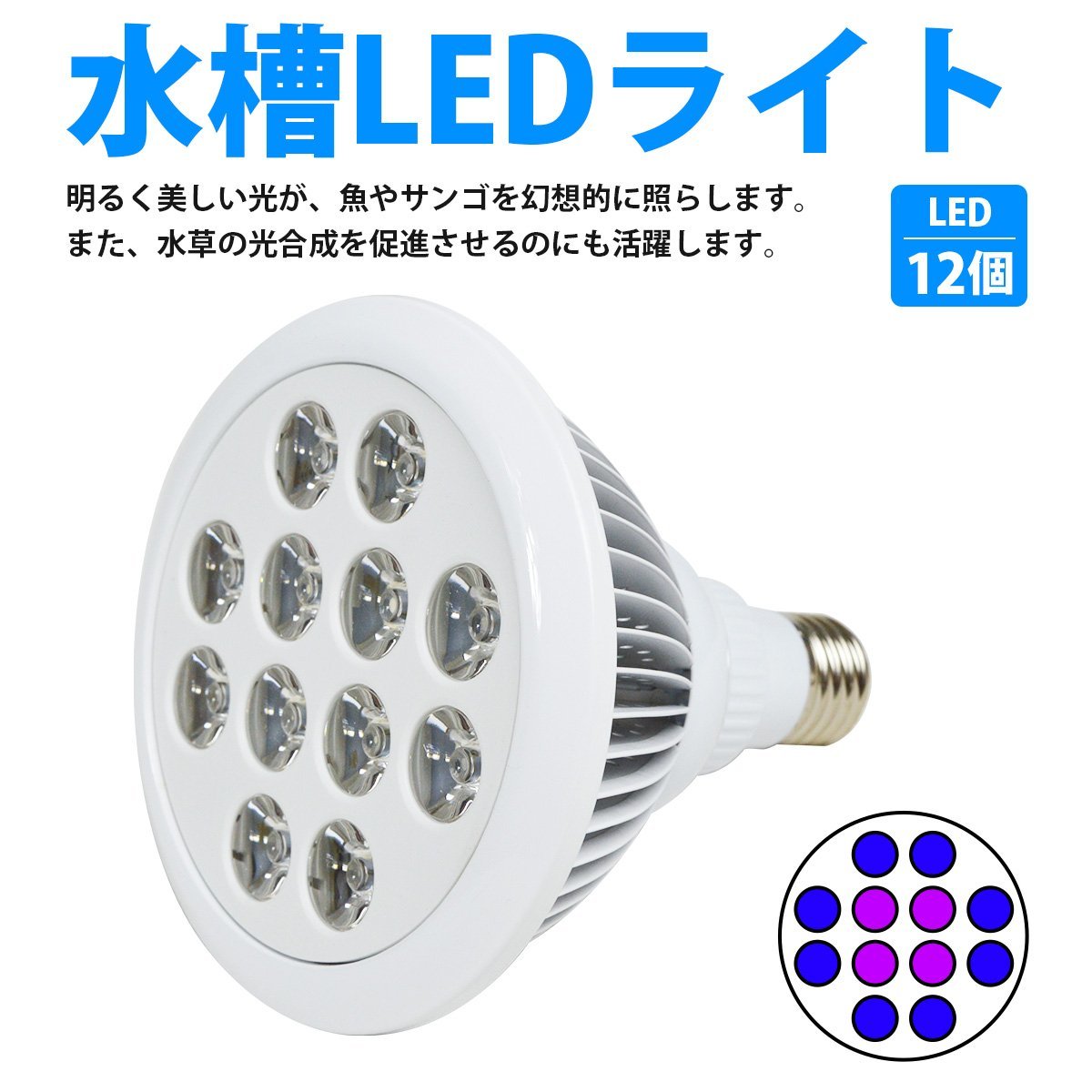 ズミタロウショップled 電球 スポットライト 24w 2w 12 青8赤4 水槽 照明 E26 水草 Ledスポットライト 電気 水草 サンゴ 熱帯魚 観賞魚 植物育成ズミタロウショップled 電気 スポットライト 観賞魚 青8赤4 電球 サンゴ 熱帯魚 E26 植物育成 24w 2w 12 照明 Ledスポット