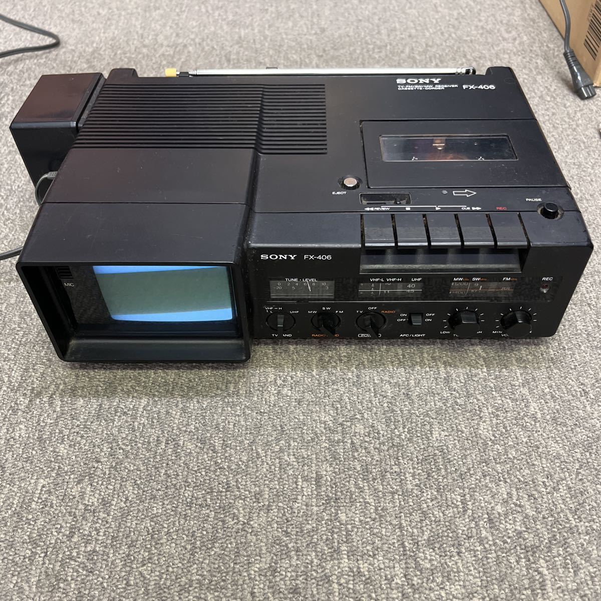 レトロ SONYラテカセ ラジオ、テレビ、カセット FX-406 【公式通販】