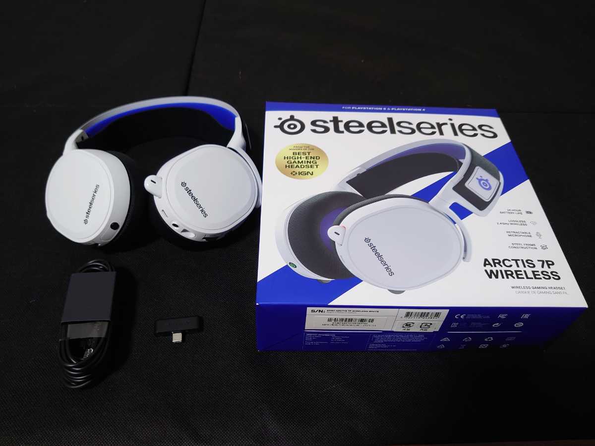 送料無料 美品 SteelSeries Arctis7P SONY ゲーミングヘッドセット プレイステーション5 PS5