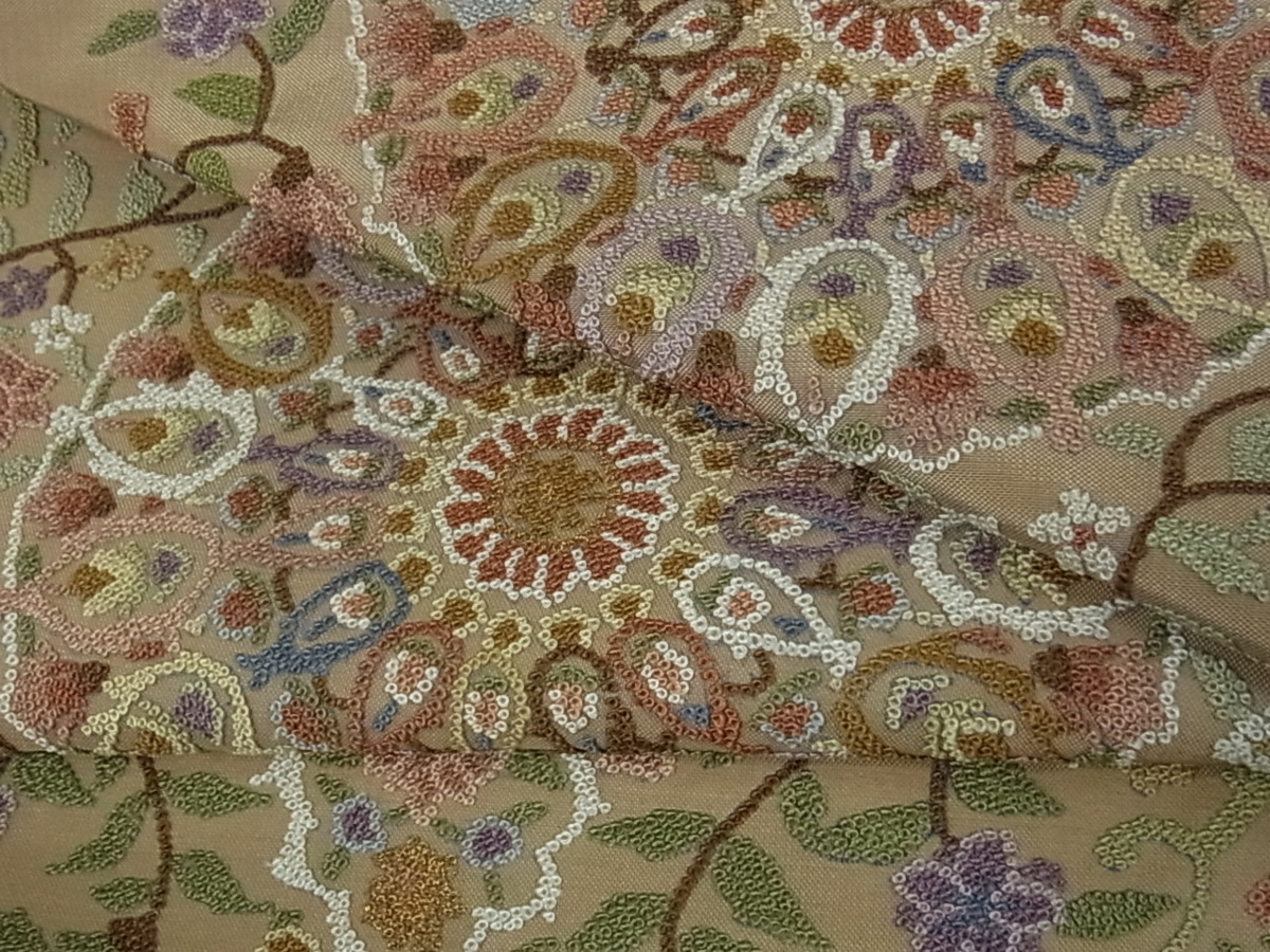 太鼓柄袋帯 中国三大刺繍 総刺繍 着物屋こころ□極上 総相良刺繍 将雪 