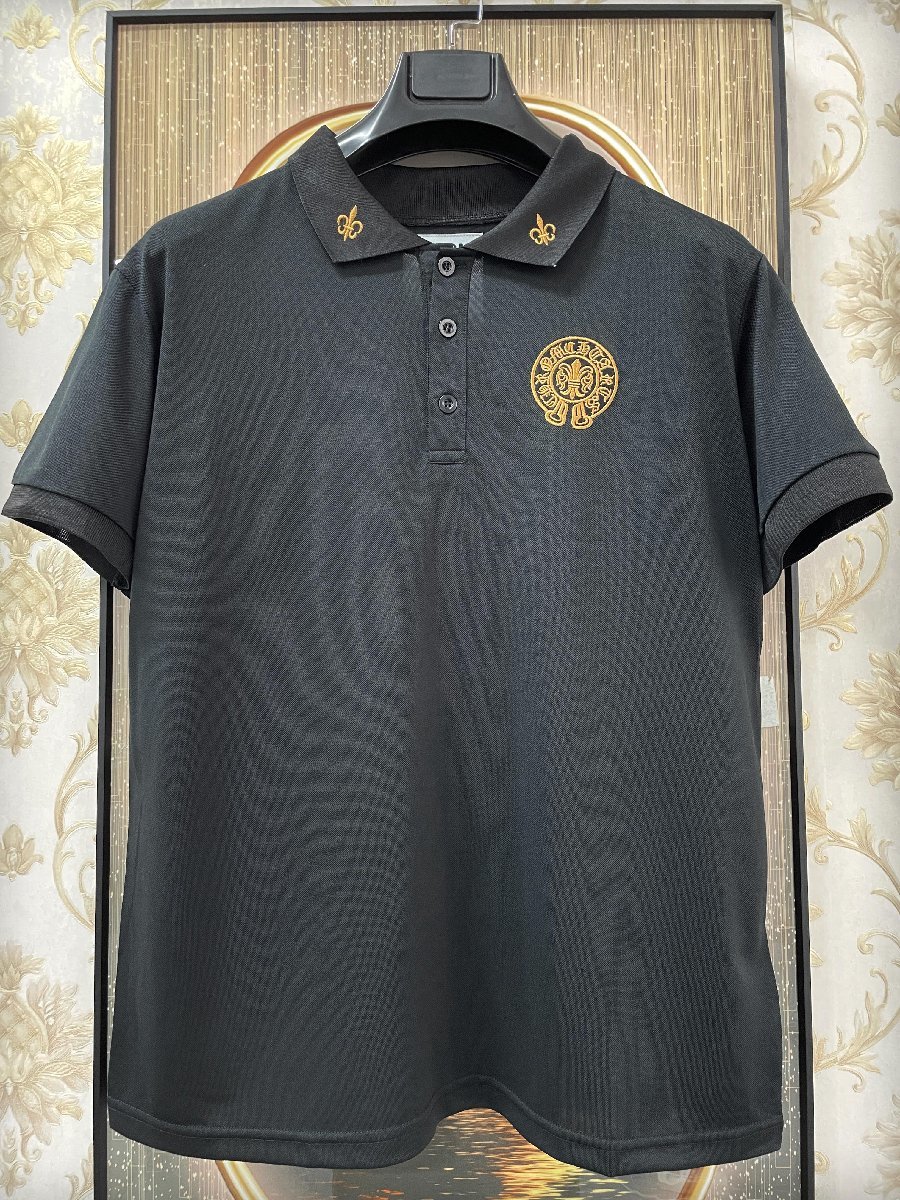 最高級EU製＆定価3万◆UABONI*ポロシャツ*Paris*ユアボニ*フランス◆米国産コットン POLOシャツ サンスクリット 高級刺繍 ビジネス 2XL