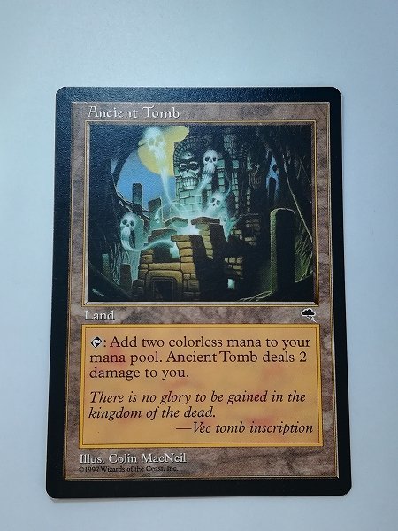 sC596o [人気] MTG 古えの墳墓 Ancient Tomb TMP テンペスト 土地 U