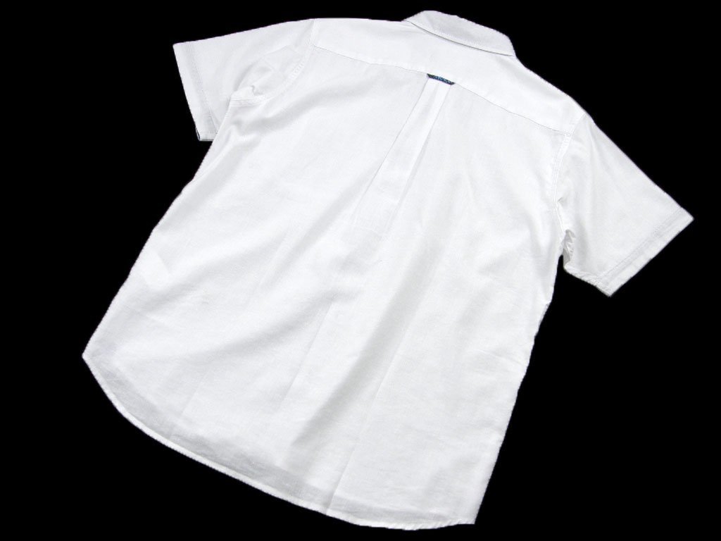 新品 BEAMS × クールマックス 【小花柄】 半袖シャツ L 白 ホワイト トリコロール 麻 リネン ★334526 ビームス BEAMS HEART ボタニカル BEAMS ビームス COOLMAX メンズ ハート）タイムセールシアサッカー ボタン