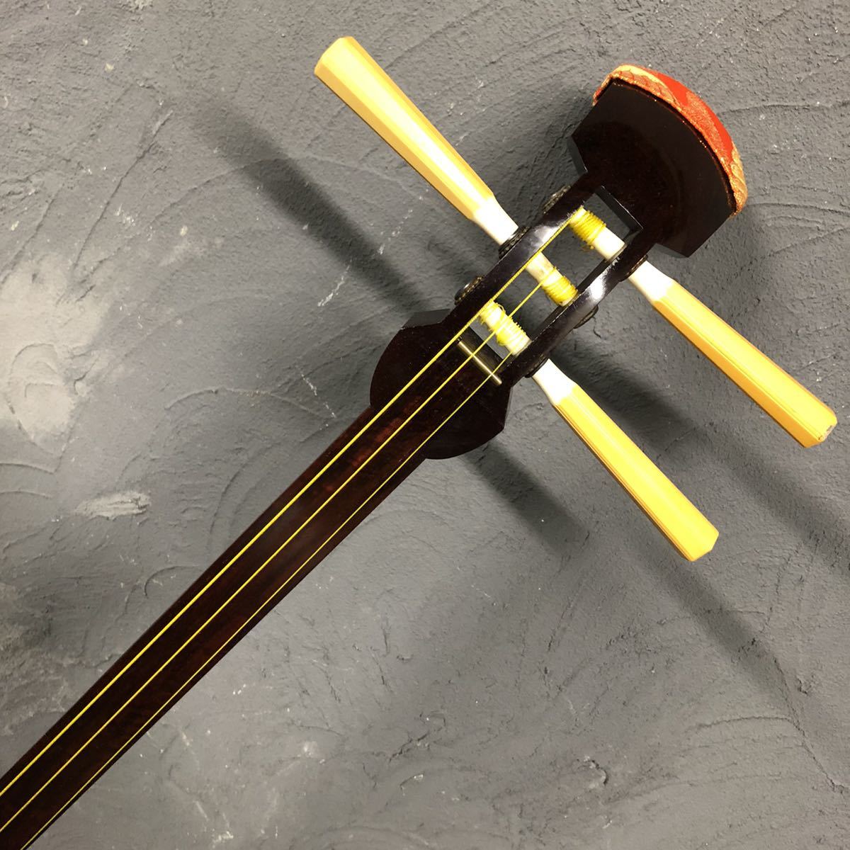 三味線 細棹 和楽器 鼈甲撥 長唄 紅木高級三味線 (Gtside-hy) 三味線 綾杉