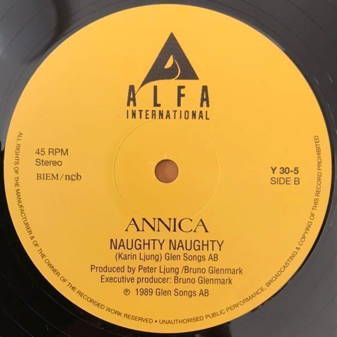 【非売品プロモ盤】ANNICA アニカ / NAUGHTY NAUGHTY 12インチレコード 91’s Club Mix 収録 ユーロビート Eurobeat