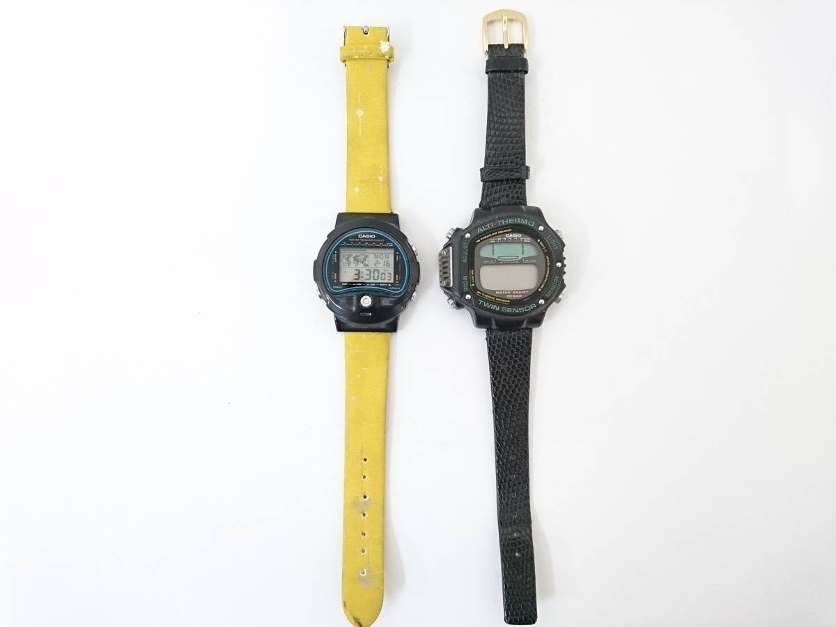 CASIO カシオ デジタル腕時計 2点セット/TS-15 ワールドタイム サーモ 