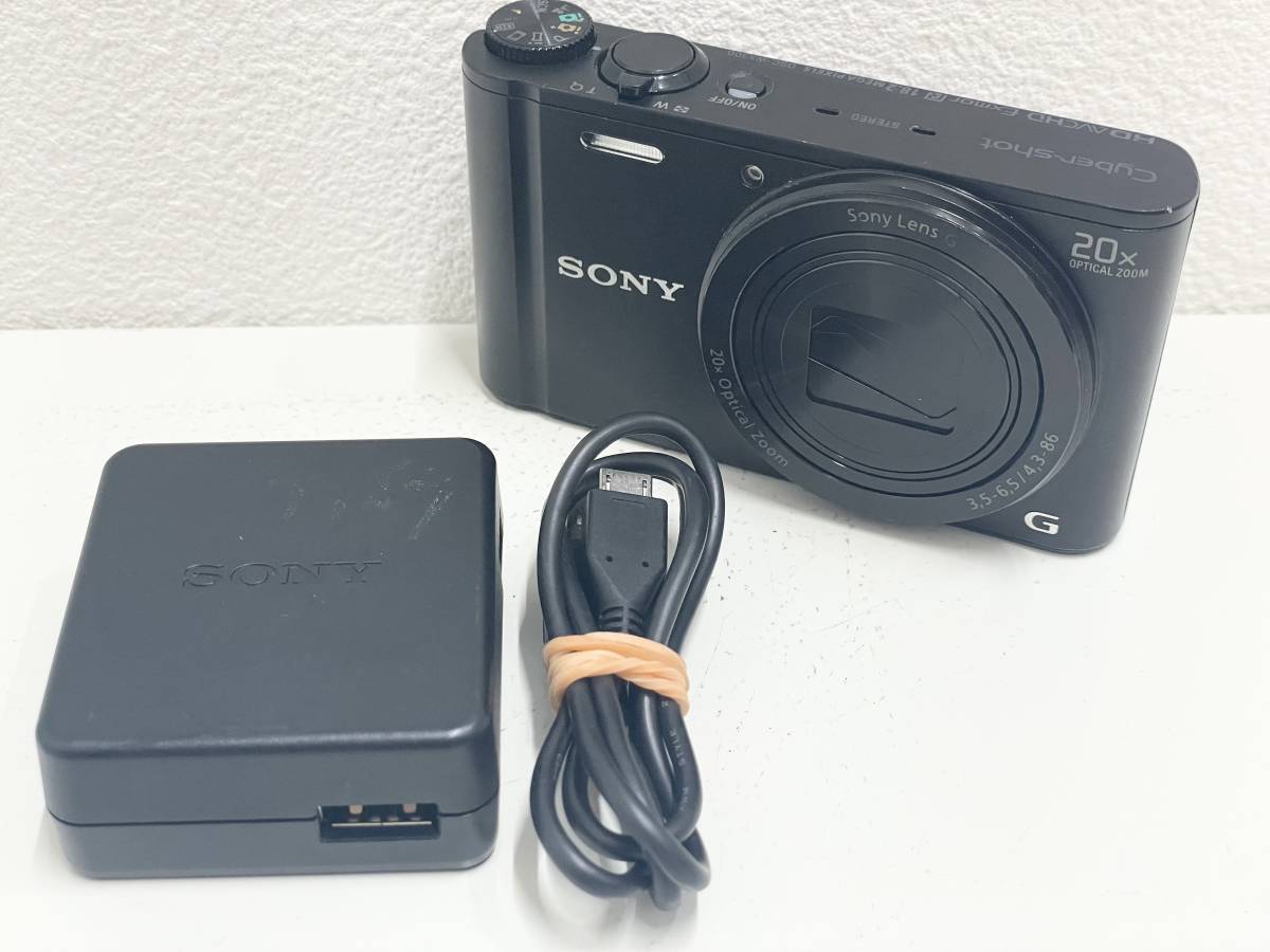 SONY ソニー デジタルカメラ デジカメ DSC-WX300 ブラック 1820万画素 動作確認済み★2783