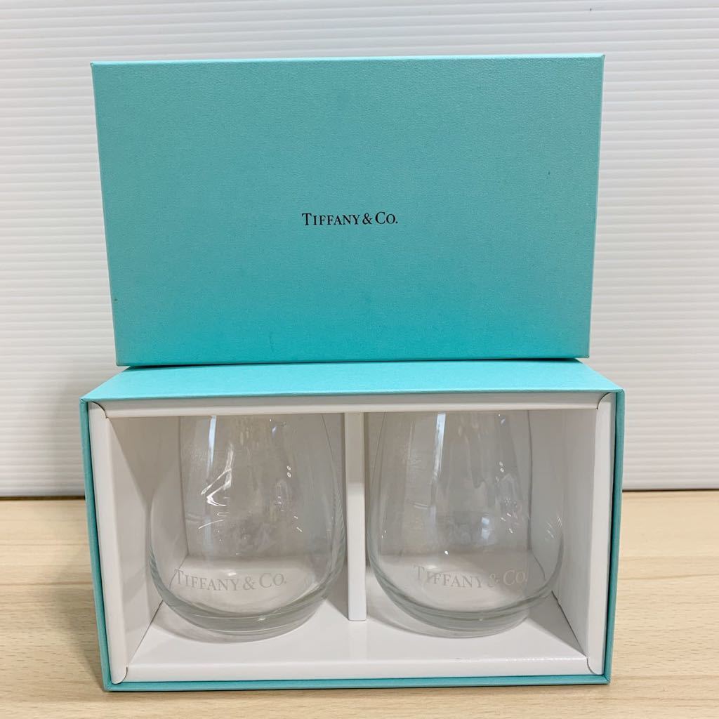 未使用 ティファニー TIFFANY＆Co タンブラー セット ロゴ ペアセット 2個 200ml おしゃれ インテリア コレクション(071218k)