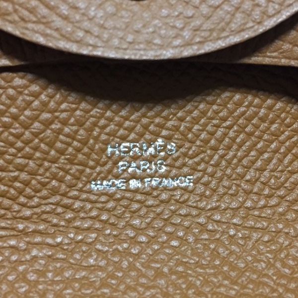 エルメス HERMES コインケース バスティア ヴォーエプソン ゴールド 